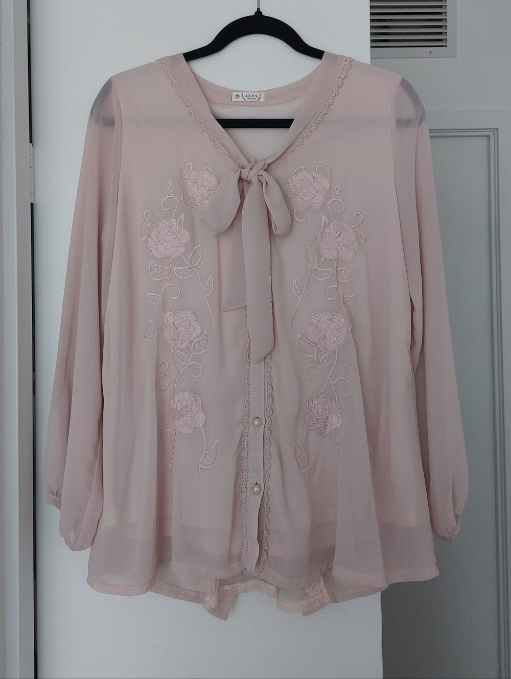 Axes Femme | Cream Pink Blouse